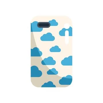 Smartphone showing cloud computing concept Stock Illustration