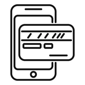 Smartphone showing credit card processing online payment Stockillustratie