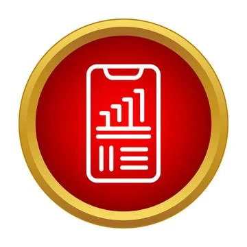 Smartphone showing data analysis business statistics icon Stock Illustration