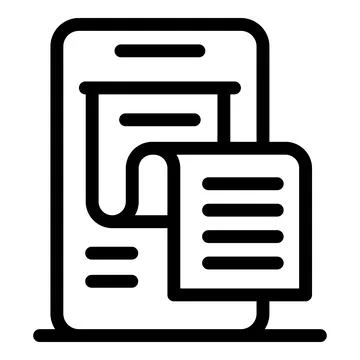 Smartphone showing digital documents for online reading and management Stock Illustration