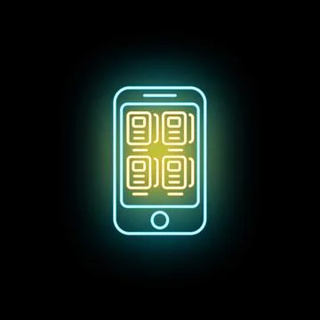 Smartphone showing digital library e reading mobile app Stock Illustration
