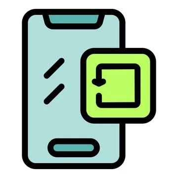 Smartphone showing downloading data from cloud storage icon 스톡 일러스트
