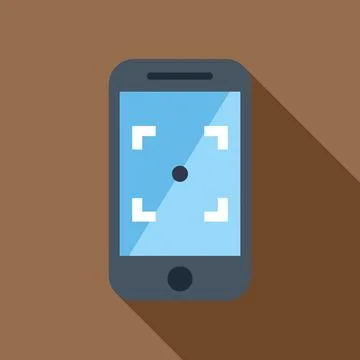 Smartphone showing focusing screen interface with target on display Stock Illustration