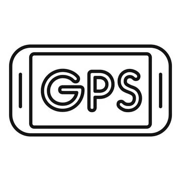 Smartphone showing gps navigation system Stock Illustration
