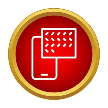 Smartphone showing haptic feedback tactile technology icon Stock Illustration
