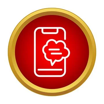 Smartphone showing message bubble notification concept Stock Illustration