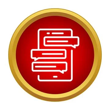 Smartphone showing message chat bubbles icon communication 库存插图