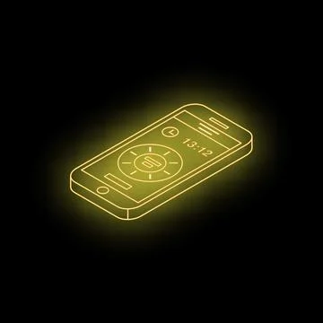 Smartphone showing music player interface with pause button and time displa.. Illustrazione stock
