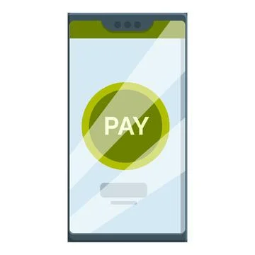 Smartphone showing online payment processing application Stock Illustration
