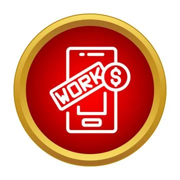 Smartphone showing online work earning money concept Stock Illustration
