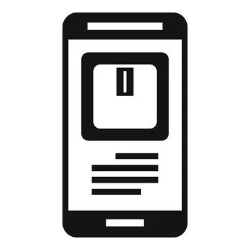 Smartphone is showing parcel tracking app icon Illustrazione stock