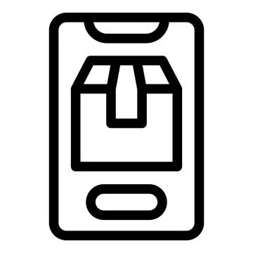 Smartphone showing parcel tracking app for online shopping and delivery Stock Illustration