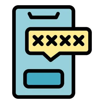 Smartphone showing password notification for mobile security イラスト素材