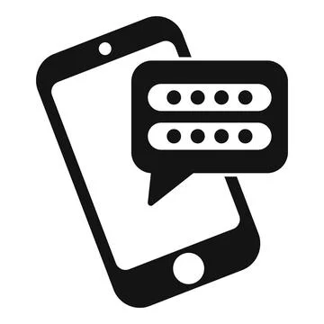 Smartphone showing password request notification Illustrazione stock