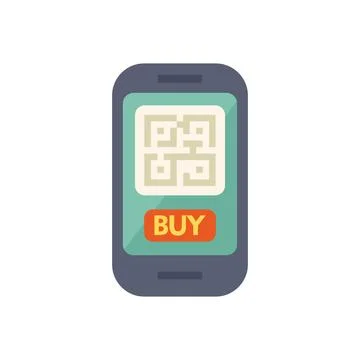 Smartphone showing qr code for making online payment Illustrazione stock