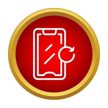 Smartphone showing a refresh, update, or sync symbol Stock Illustration