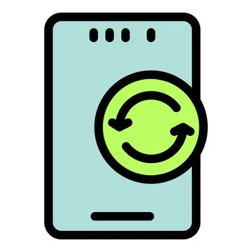 Smartphone showing refreshing icon for user interface design Illustrazione stock