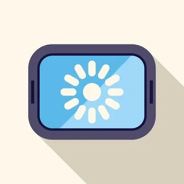 Smartphone showing rotating loading spinner on blue screen Stock Illustration