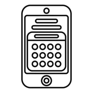 Smartphone showing security code entering interface Stock Illustration