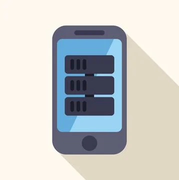Smartphone showing server racks connecting to cloud data Illustrazione stock