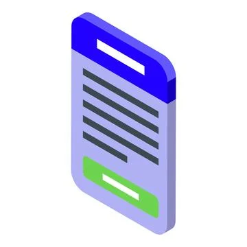 Smartphone showing sign up form with button and text 스톡 일러스트
