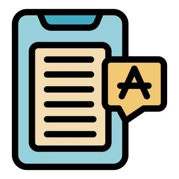 Smartphone showing text file and autocorrecting spelling errors Stock Illustration