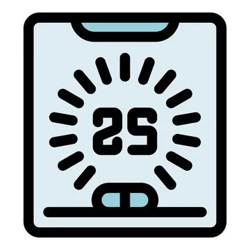 Smartphone showing twenty five seconds timer countdown interface Stock-Illustration