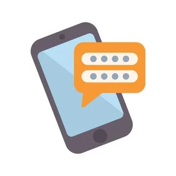 Smartphone showing two factor authentication with password code message Stockillustratie