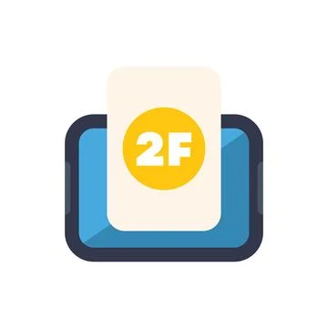 Smartphone showing two factor authentication notification for mobile login Stock Illustration