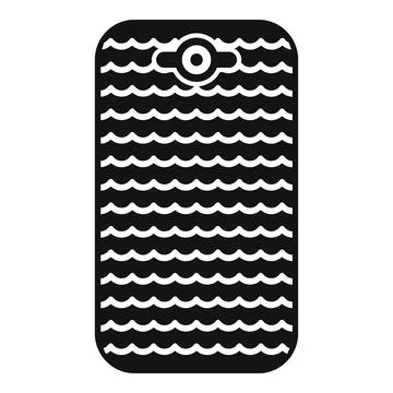 Smartphone showing wave pattern on the back cover icon 스톡 일러스트