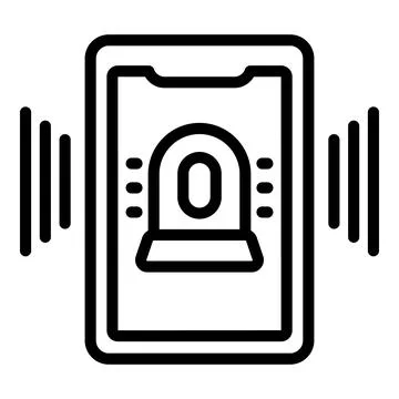 Smartphone showing zero notifications with sound off icon Stock Illustration