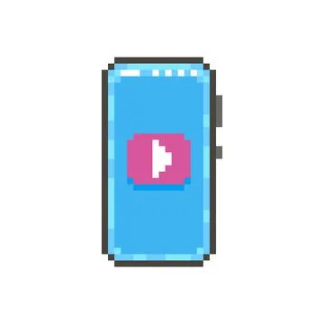 Smartphone with sign of the mobile application of the video player on the screen Illustrazione stock