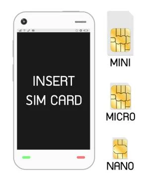 Smartphone with sim card Stock Illustration