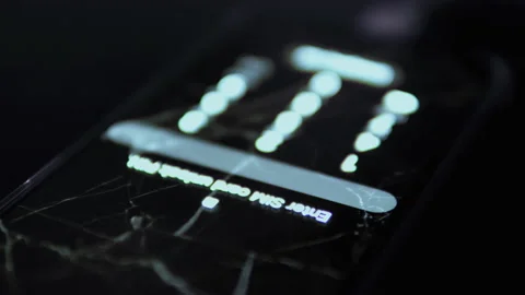 Smartphone SIM card unlocking with PIN Stock Footage 132925552