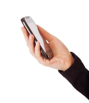 This smartphone is simple and effective. Cropped shot of an unrecognizable wo Stock Photos
