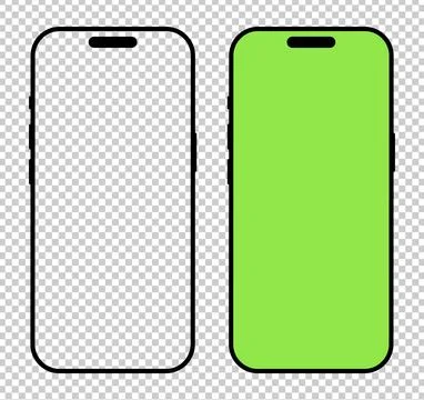 Smartphone simple frames. Modern gadget symbols. Device front view. Set of blank Stock Illustration