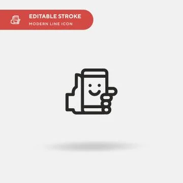 Smartphone Simple vector icon. Illustration symbol design template for web mo Stock Illustration