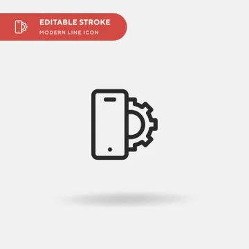 Smartphone Simple vector icon. Illustration symbol design template for web mo Stock Illustration