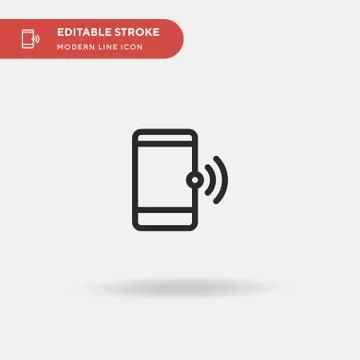 Smartphone Simple vector icon. Illustration symbol design template for web mo Stock Illustration