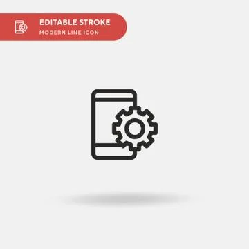 Smartphone Simple vector icon. Illustration symbol design template for web mo Stock Illustration