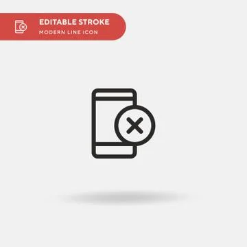 Smartphone Simple vector icon. Illustration symbol design template for web mo Stock Illustration