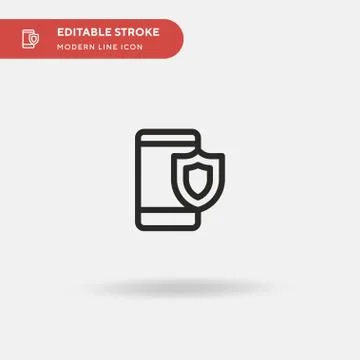Smartphone Simple vector icon. Illustration symbol design template for web mo Stock Illustration
