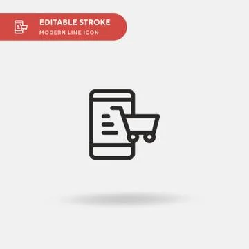 Smartphone Simple vector icon. Illustration symbol design template for web mo Stock Illustration