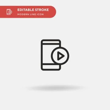 Smartphone Simple vector icon. Illustration symbol design template for web mo Stock Illustration