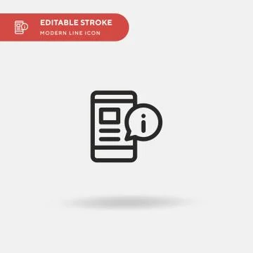 Smartphone Simple vector icon. Illustration symbol design template for web mo Stock Illustration