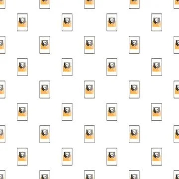 Smartphone with skull icon showing malware threat pattern Stock Illustration