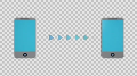 Smartphone to smartphone data transfer alpha Stock Footage 63224908