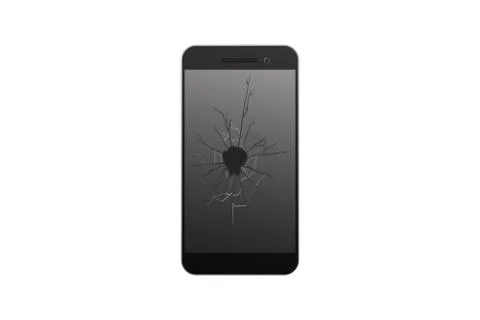 Smartphone smashed. Stock Illustration