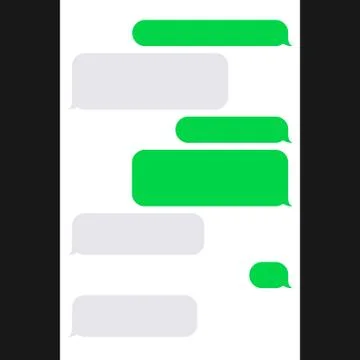 Smartphone SMS Chat Bubbles. Vector Stock Illustration