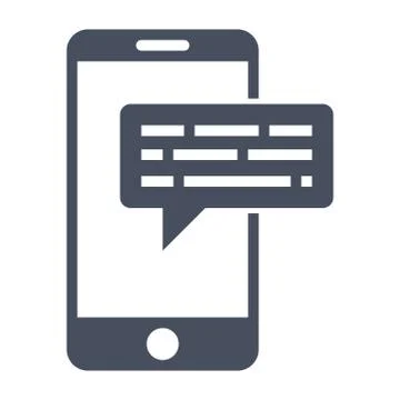 Smartphone Sms Icon Stock Illustration